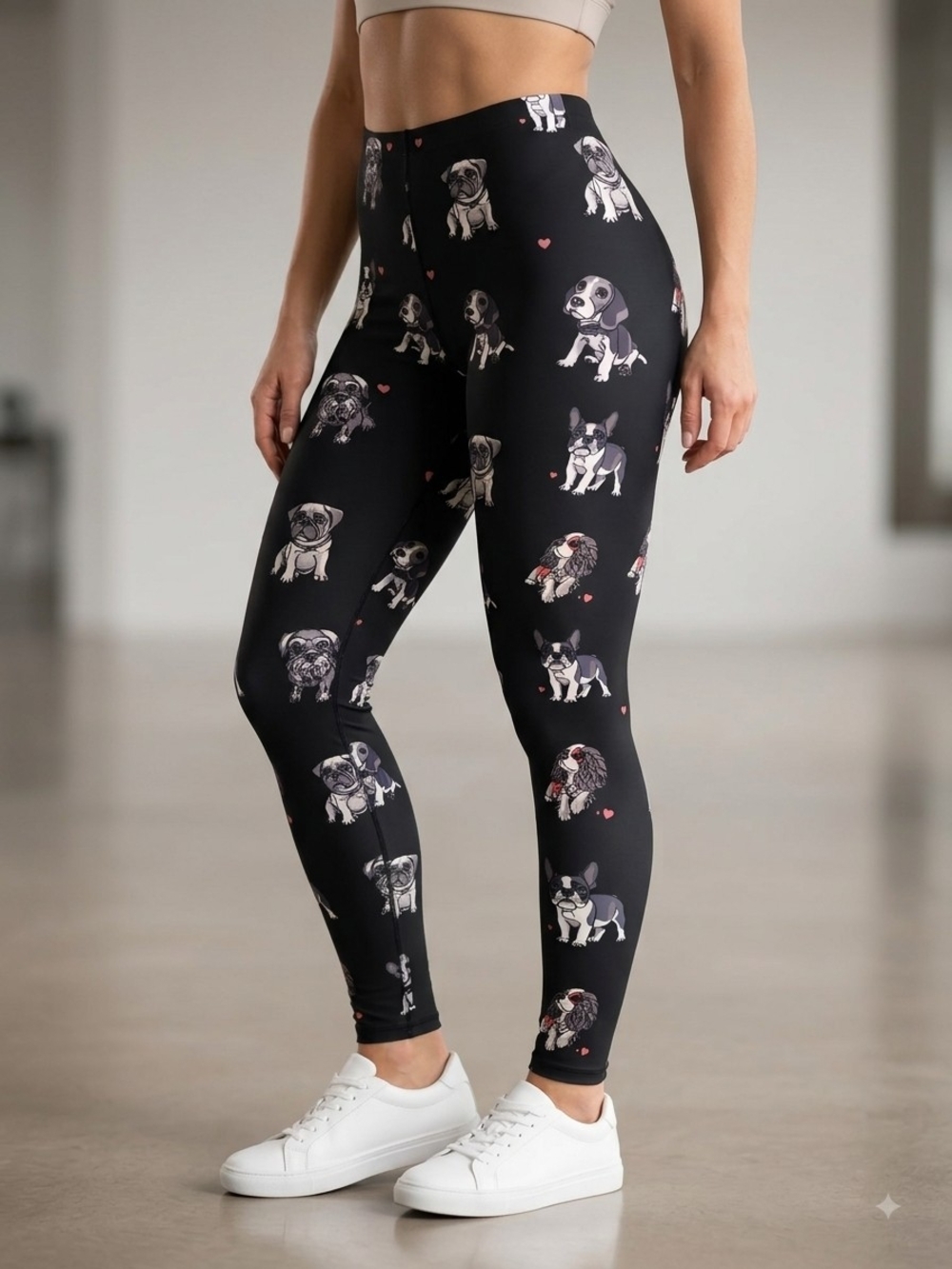 Buttery Soft Dogs Print High-Waist Leggings